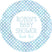 Light blue watercolor raindrop baby shower sticker