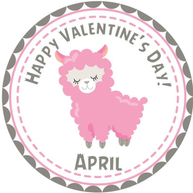 Llama Valentine's Day Stickers