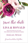 Magenta blush wedding save the date