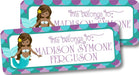 Mermaid Back To School Supply Name Labels