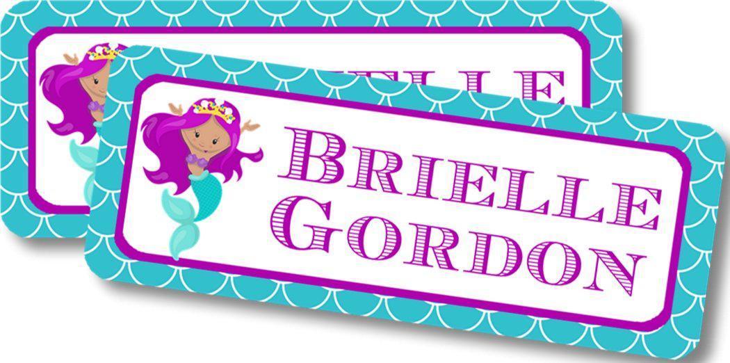 Mermaid Back To School Supply Name Labels