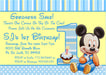 Mickey Mouse 1st Birthday Party Invitations