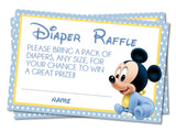 Mickey Mouse Diaper Raffle Tickets
