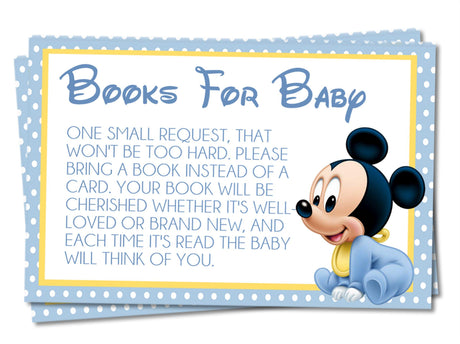 Mickey Mouse Baby Shower Book Request Instant PDF