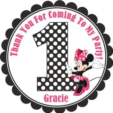 Minnie Mouse Birthday Party Stickers