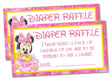 Minnie Mouse Diaper Raffle Tickets