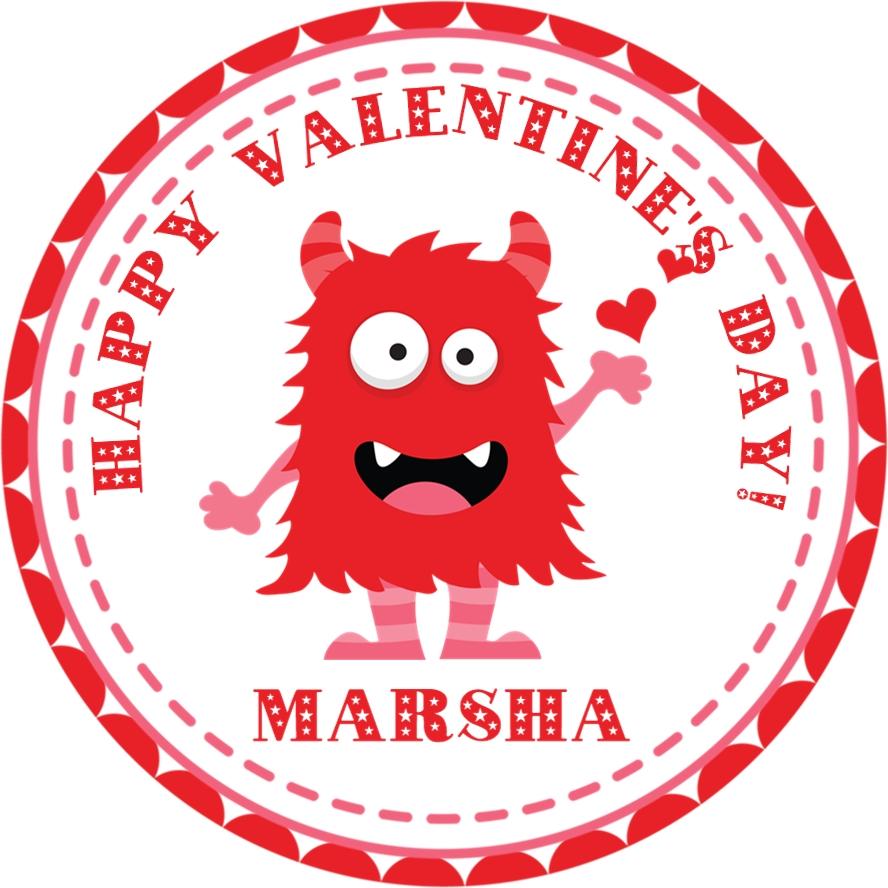 Monster Valentine's Day Stickers