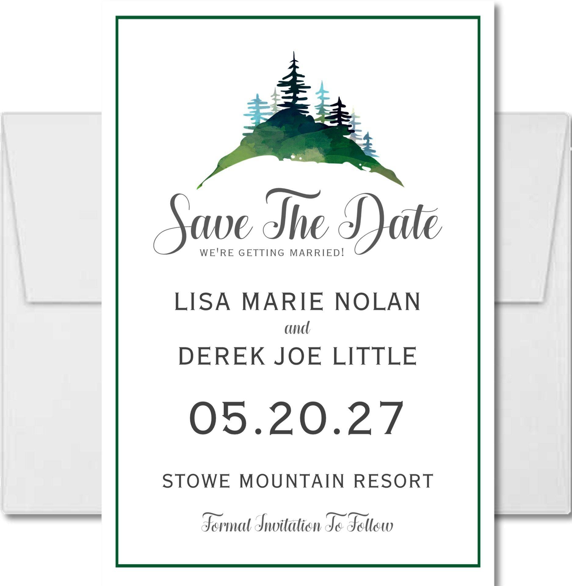 Mountain Wedding Save The Date Cards