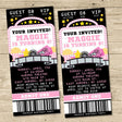 Movie Birthday Party Ticket Invitations
