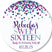 Multicolor confetti Sweet Sixteen favor label