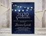 Navy Blue Graduation Party Invitations