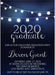 Navy Blue Graduation Party Invitations