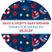 Navy blue red nautical sailboat favor label