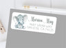 Neutral watercolor elephant address labels