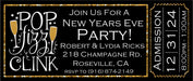 New Years Eve Party Ticket Invitations