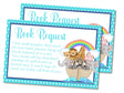 Noah's Ark Baby Shower Book Request Cards Printable PDF Download