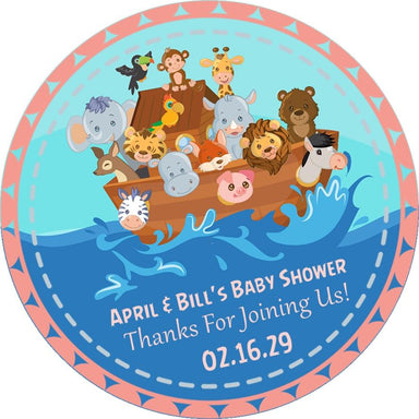 Noah's Ark Baby Shower Stickers