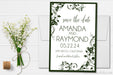 Olive Green Wedding Save The Date Cards