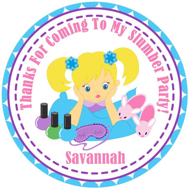 Pajama Sleepover Slumber Birthday Party Stickers