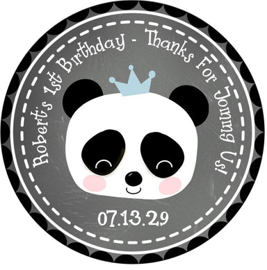 Panda Birthday Party Stickers