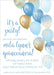 Pastel Blue And Gold Balloon Quinceanera Invitations