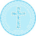 Pastel Blue And White Baptism Stickers