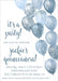 Pastel Blue Balloon Quinceanera Invitations