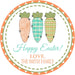 Pastel Carrot Easter Stickers