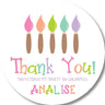 Pastel paintbrush birthday sticker with soft colors