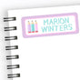 Pastel pencil back to school name labels