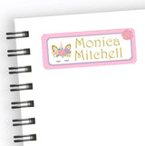 Pastel unicorn school supply name labels
