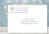 Pastel wildflower return address labels