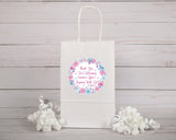 Personalized Baptism sticker with pastel butterflies