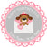 Personalized Valentine puppy envelope sticker