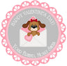 Personalized Valentine puppy envelope sticker