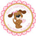 Personalized Valentine puppy favor tag
