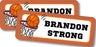Personalized basketball themed school name label