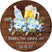 Personalized boy baby shower stickers with beer and baby bottle design