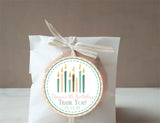 Personalized candle themed party sticker