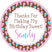 Personalized ice cream birthday sticker with pastel ice cream cone border