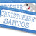 Personalized shark name label for school supplies