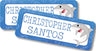 Personalized shark name label for school supplies