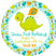 Personalized toddler dino party favor label