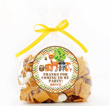 Personalized woodland birthday sticker for kids