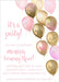 Pink And Gold Balloon Birthday Party Invitations