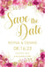 Pink And Gold Wedding Save The Date Cards