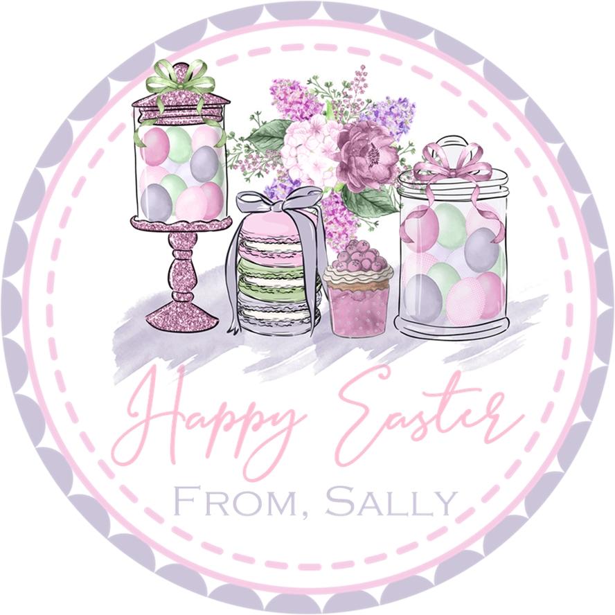 Pink And Lavender Easter Treats Stickers