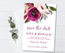 Pink And Magenta Wedding Save The Date Cards