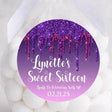 Pink And Purple Sweet 16 Stickers Or Favor Tags