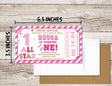 Pink Baseball 1st Birthday Party Ticket Invitations